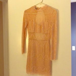 Bebe lace open back dress